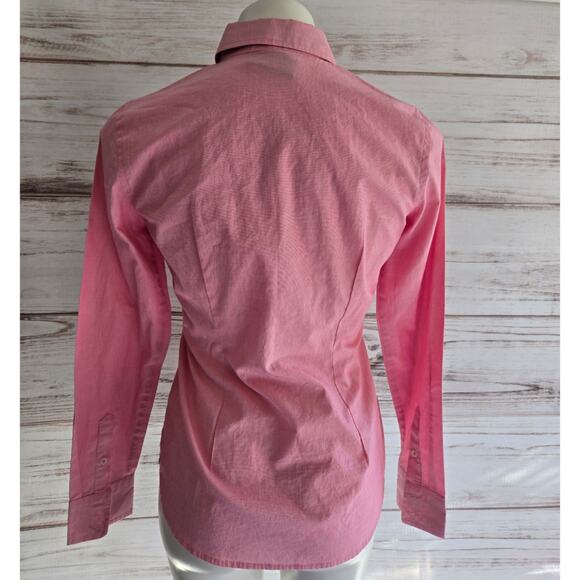C. Wonder Pink Cross Hatch Button Down Shirt sz XS - Picture 6 of 8